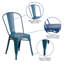 Chaise d'appoint empilable en métal Lily-1652496509