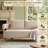 Modern Rounded Loveseat Sofa, Pebble Textured Fabric-124582049