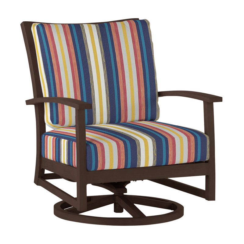 Charleston Patio Lounge Chair with Cushions, Oyster, Rollo Lace, Welt + Standard Fill