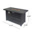 Foyer rectangulaire en fer - 30 000 BTU (47 pouces, noir)