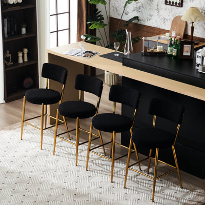 4 tabourets de bar noirs Hill Hill