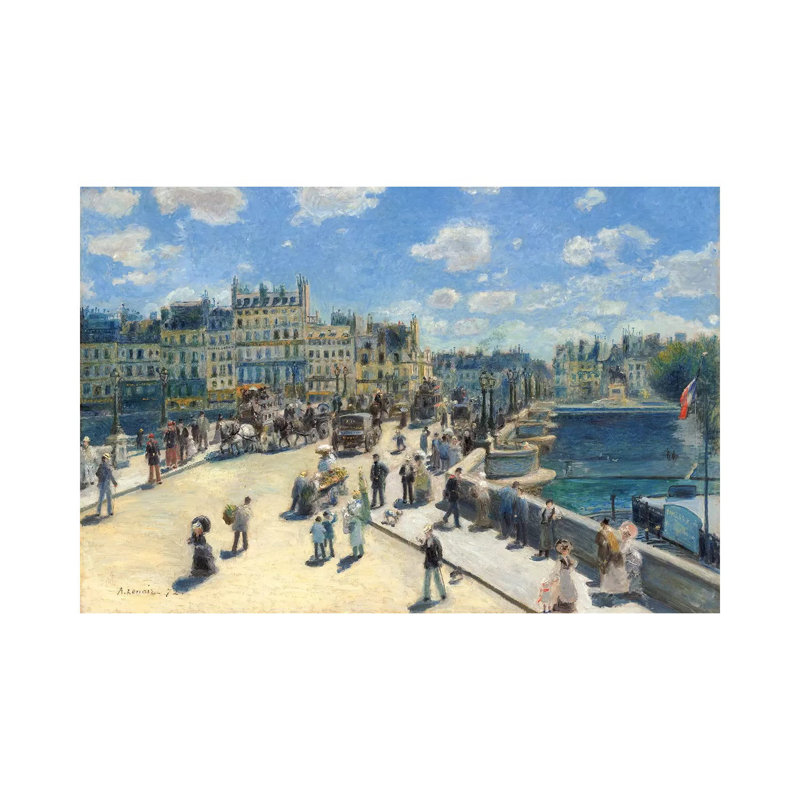 Pont Neuf, Paris by Pierre-Auguste Renoir - Wrapped Canvas Painting, 66.04 cm H x 45.72 cm W