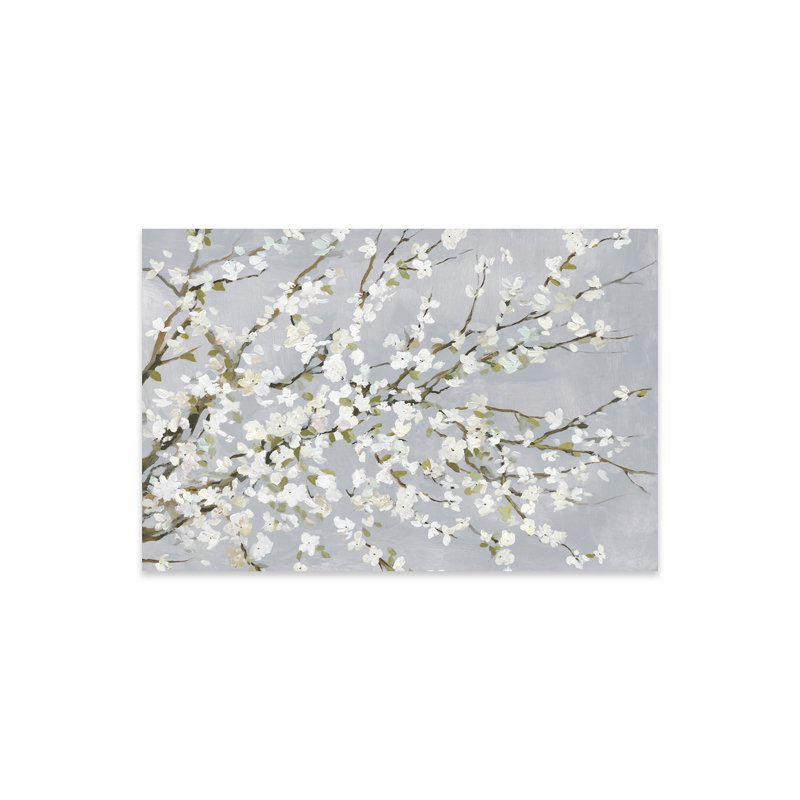 «White Blossoms» par Asia Jensen - impression non encadrée, H 16 po x l 24 po x P 0,25 po