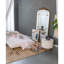 Miroir pleine grandeur 76 po x 40 po, miroir de plancher en métal doré antique pour le salon, la chambre à coucher