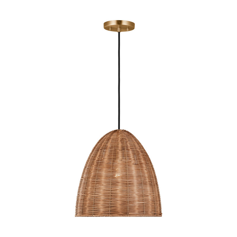 Luminaire suspendu Norman , Bronze et brun, H 83 po x l 13,375 po x P 13,375 po