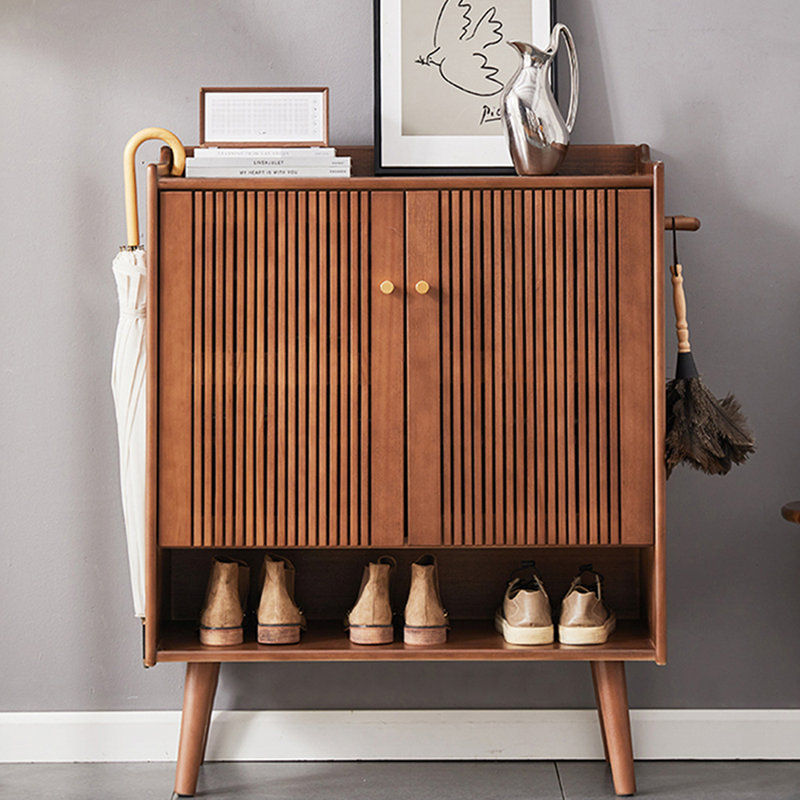 Nut-Brown Solid wood Shoe Storage