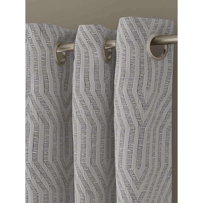 TREASURE Room Darkening Curtain Pair, Silver