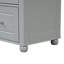 Armoire de rangement multifonctionnelle pour salle de bain en MDF gris avec tablettes et tiroirs réglables