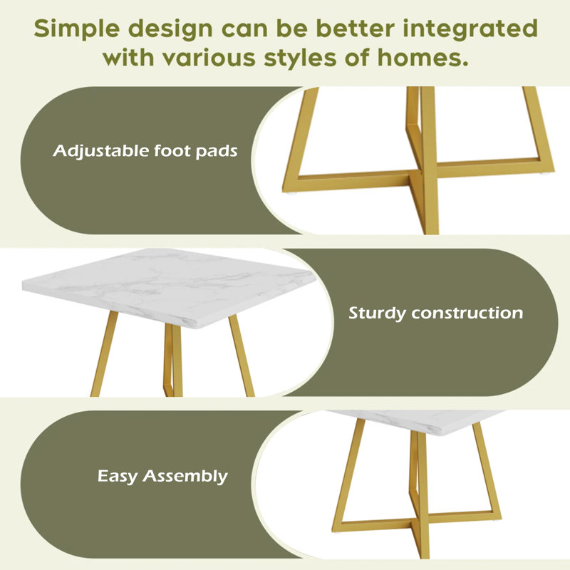Square Computer Desk,Dining Table,Small Conference Table