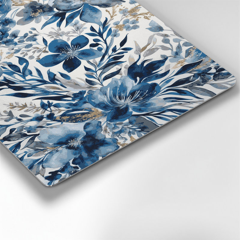 Watercolor Floral 71 Grey Metal Wall Art, 10" H x 8" W