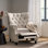 Canapé inclinable manuel robuste capitonné à boutons, siège de cinéma maison, fauteuil inclinable à dossier inclinable avec dossier à rivets et fauteuil décoratif décoratif pour le salon