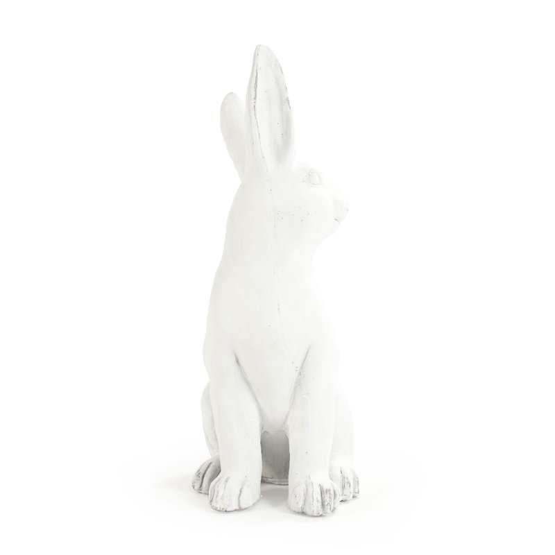 Letona Rabbit Figurine, 5.5" H x 14" W x 8.5" D