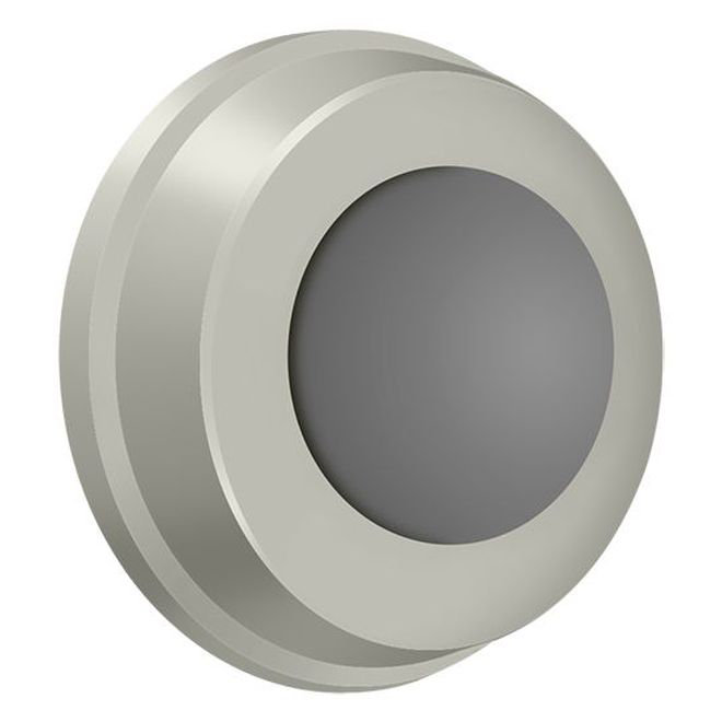 Pare-chocs encastré Deltana WB100U15 de 1 po de diamètre; finition nickel satiné, Nickel brossé