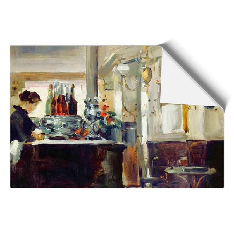 Bon Bock Cafe by Edouard Manet - No Frame Painting, 42cm H x 59cm W x 0.1cm D