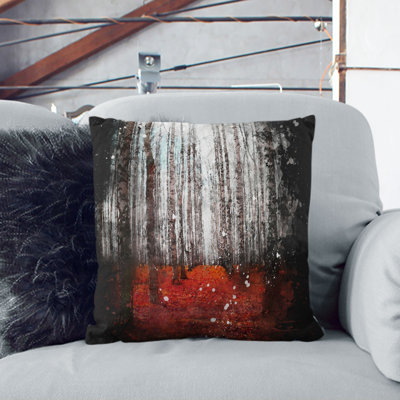 Rows of Trees Cushion with Filling