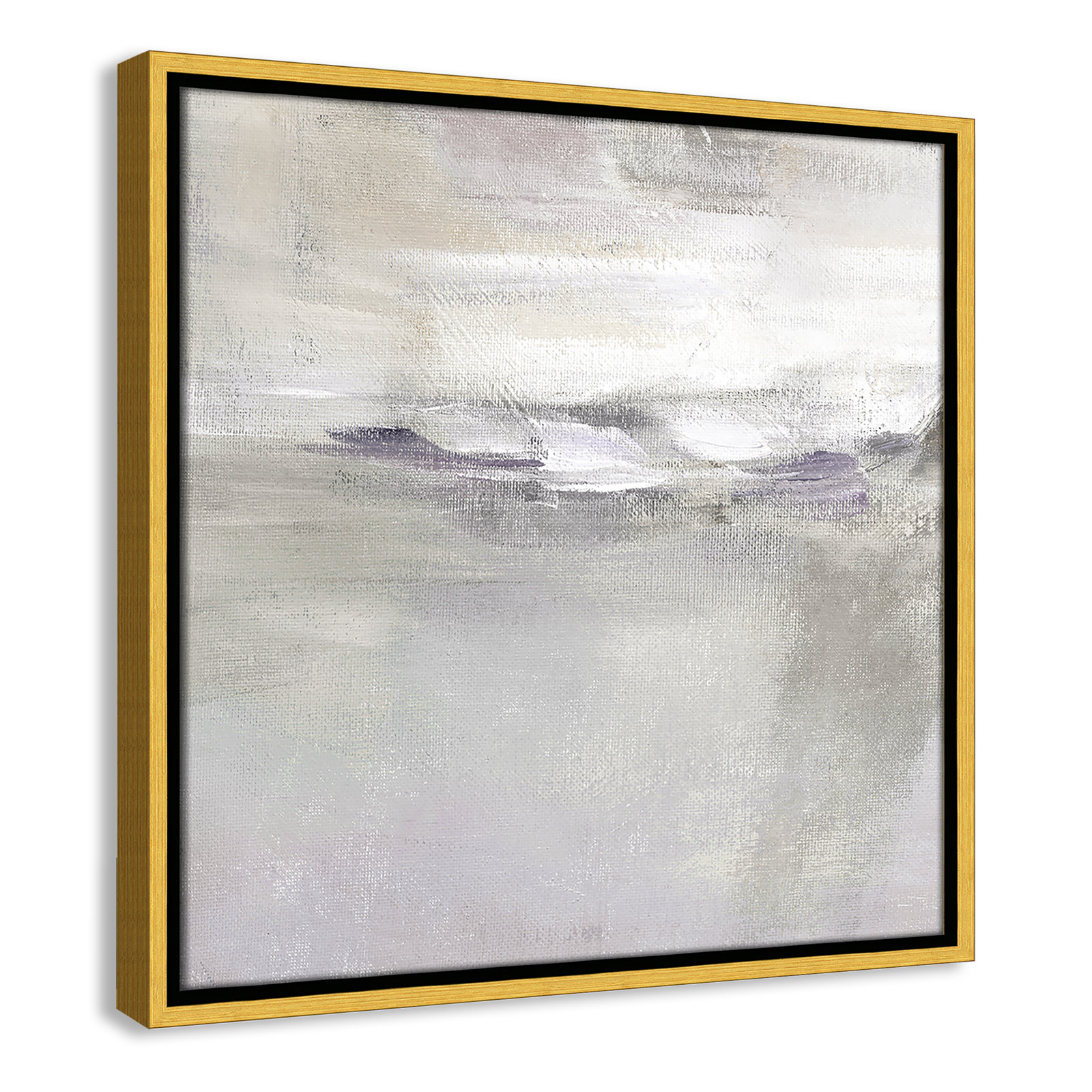 Abbott "Lilac Horizon" Print by Nan, 17.5" H x 17.5" W, Gold Framed