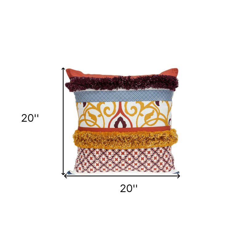 Coussin 20 "en coton quadrilobe