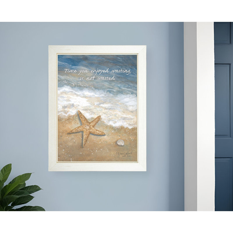 Time Wasted White Framed Print Wall Art
