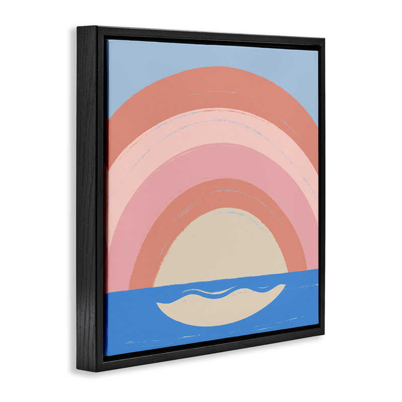 «Ocean Rainbow Reflection» par Carrie Cantwell, Cadre flottant noir de jais, H 18 po x l 18 po
