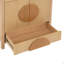 Meuble-lavabo de salle de bain cannelé de 30 pouces avec lavabo - Armoire en bois moderne autoportante avec portes à fermeture en douceur, 1 tiroir et rangement ouvert, décoration circulaire décorative, bois massif et panneau de fibres à densité moyenne,