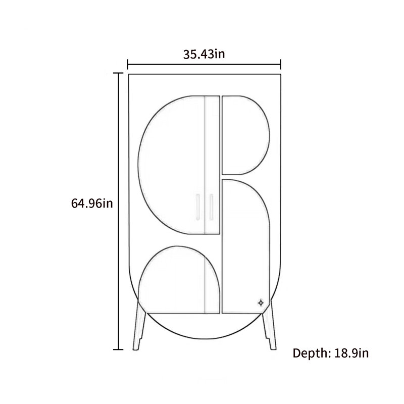 Armoire de rangement moderne à double porte, Noir / blanc