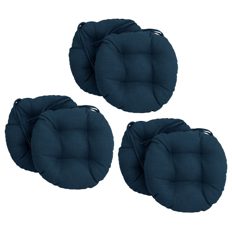 Outdoor 3.5'' Dining Chair Seat Cushion, Sea Blue