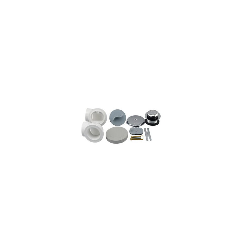 Bonde de robinet en laiton 1-1 / 2 po en chrome