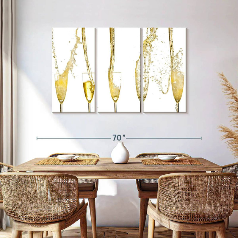 Yarlin Champagne Streams, 36" H x 57" W