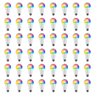 Infibrite A19 WiFi Smart LED Light Bulb, 8W 800LM, Alexa/Google/SIRI Compatible (48 Pack)