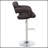 Brown And Chrome Adjustable Bar Stool