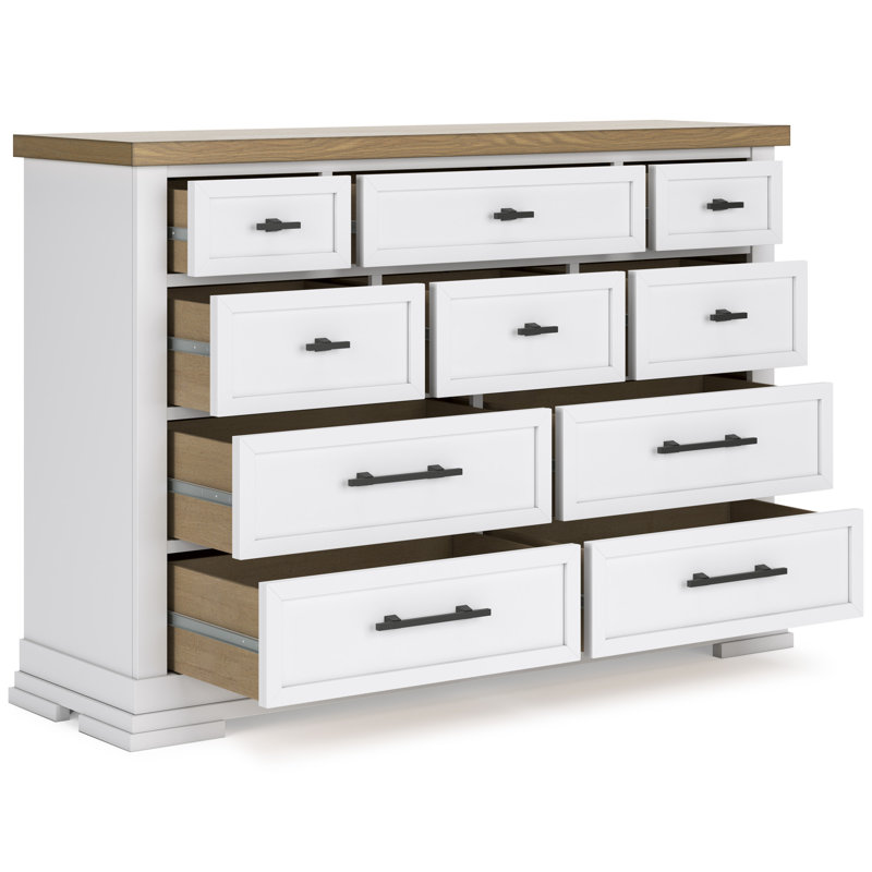 Commode Taffenbrook, Blanc/naturel