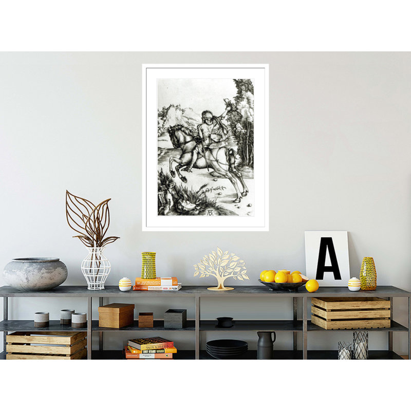 «The Small Courier» par Albrecht Dürer, impression giclée sur cadre, H 41,5 po x l 31,38 po