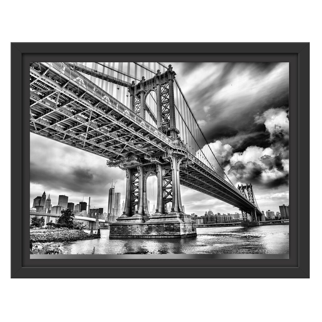 Gerahmtes Wandbild Manhattan Bridge New York