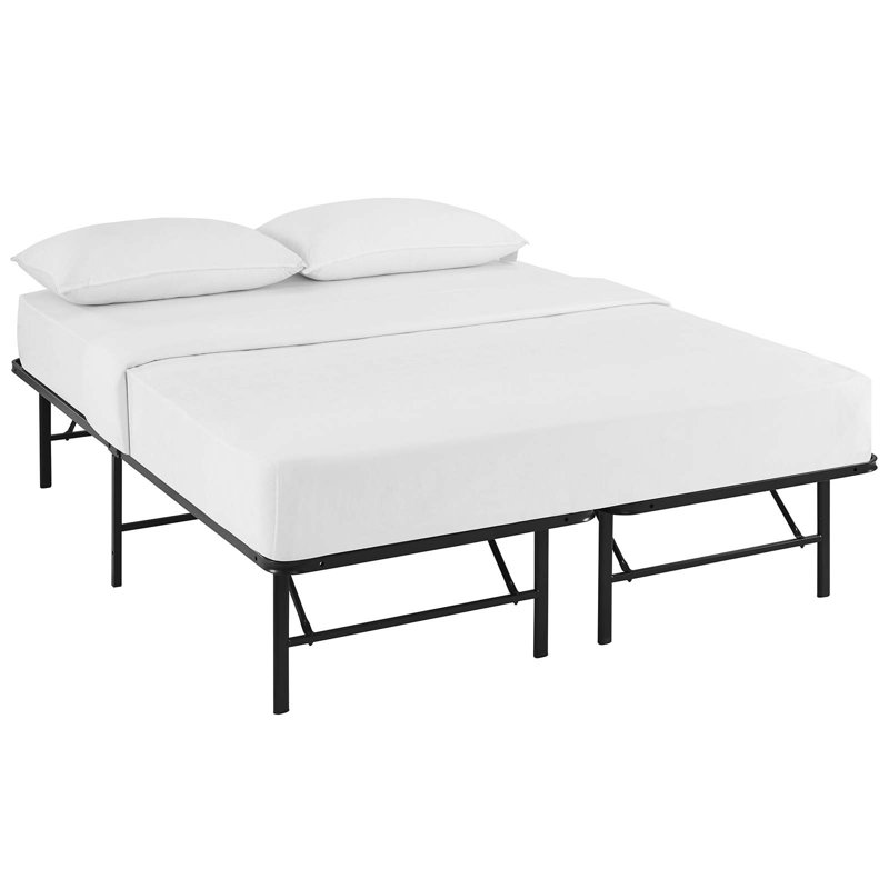 Horizon Brown Stainless Steel Queen Metal Bed Frame