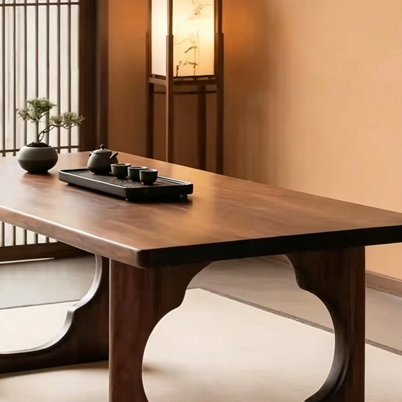 Nouveau bureau de style chinois inspiré de la dynastie Song, 29.52" H x 78.74" W x 31.49" D