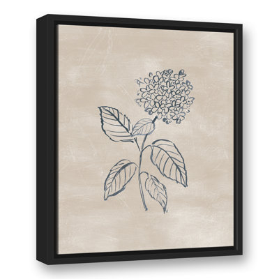 «Blye Hydrangea», dessin encadré sur toile
