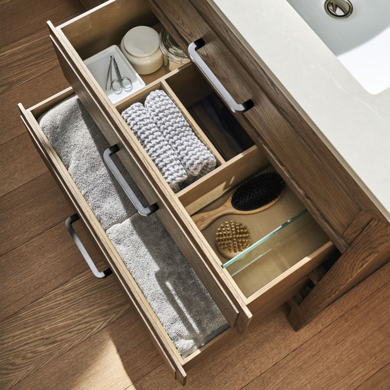 Meuble-lavabo Chestnut Hill en chêne vieilli avec fer noir Craft Series