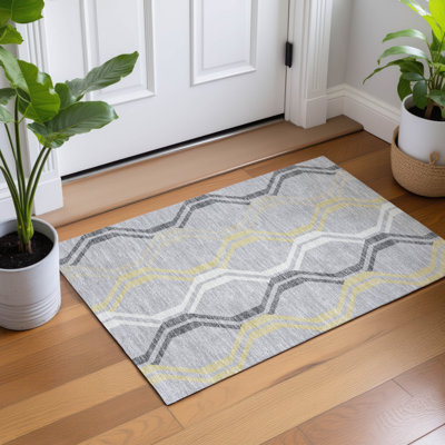 Tapis Mid-Century moderne lavable à la machine intérieur / extérieur Chantille ACN2326