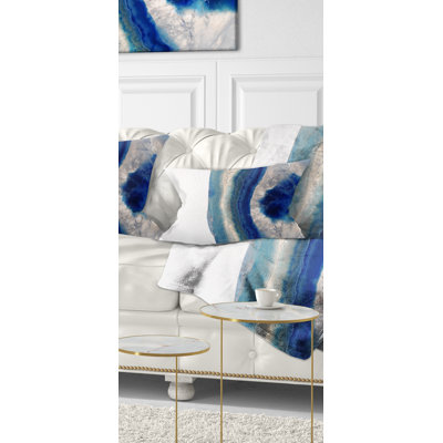  Coussin lombaire abstrait en pierre d'agate