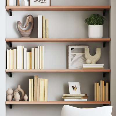 Clintonpark Oak Solid Wood Floating Shelf