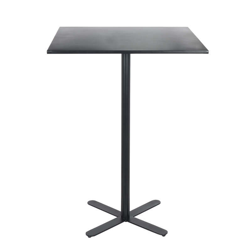 Square Outdoor Dining Table ,, Frosted Black, 41.34" H x 30" W x 30" L