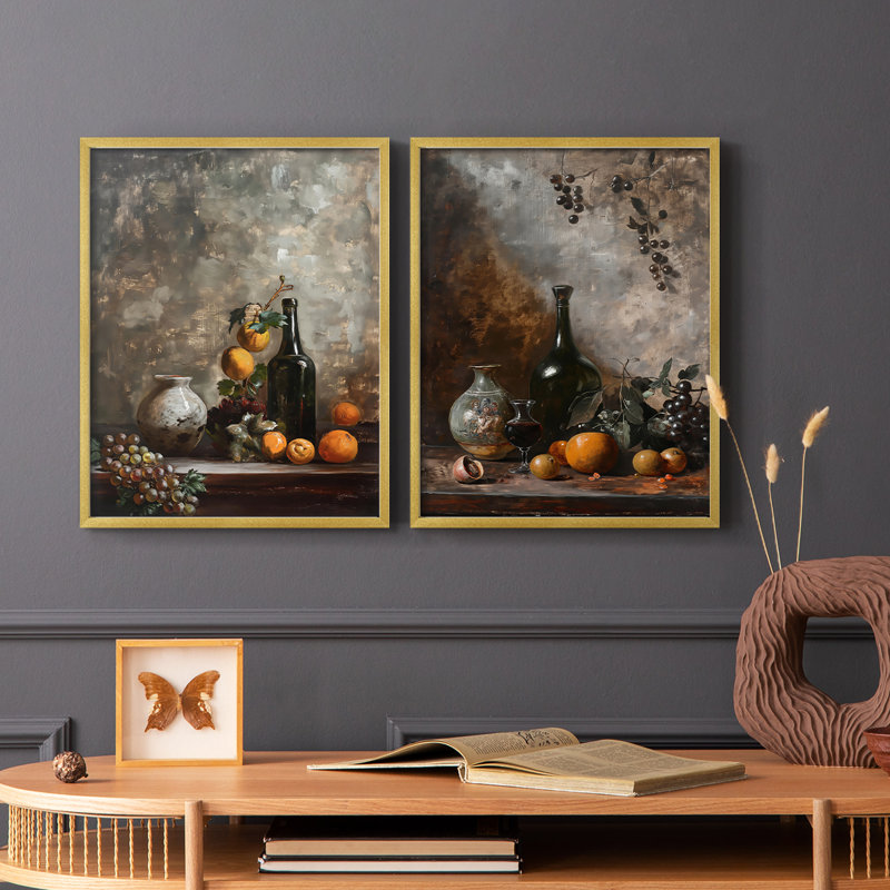 «FLORAL Series DCCXVI», reproduction encadrée de qualité supérieure - prête à être accrochée - aucun clou requis - aucun clou requis