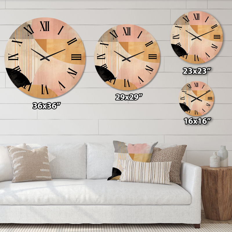 Horloge murale rétro Vintage City of Gold, Moyenne