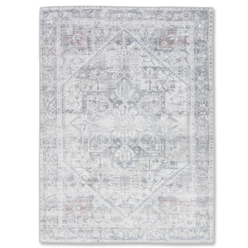 Aura Gray Patterned Area Rug, Rectangle 9' x 12'