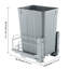 Poubelle coulissante pour armoires de cuisine, bac à déchets de 35 pintes (32,7 L), bac à déchets sous plan, sous comptoir, avec système de fermeture douce coulissant en métal robuste et ensemble de porte.
