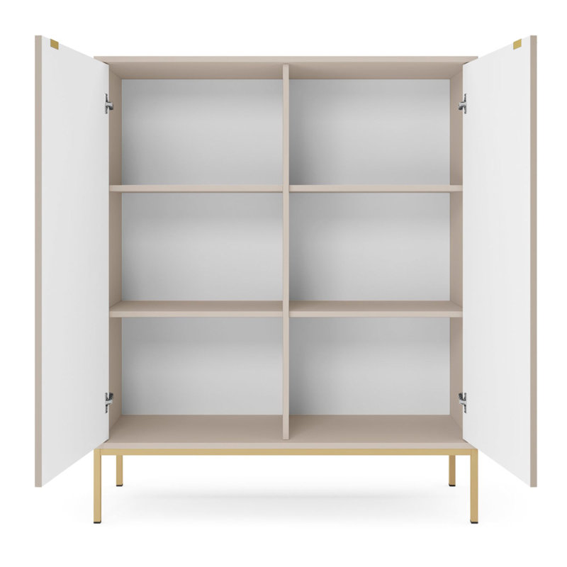 Biagino Accent Chest, Cream/Gold