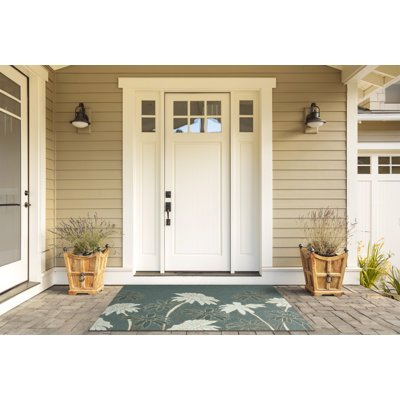 Non-Slip Floral Outdoor Doormat