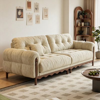 French Minimalist Cream-style Sofa