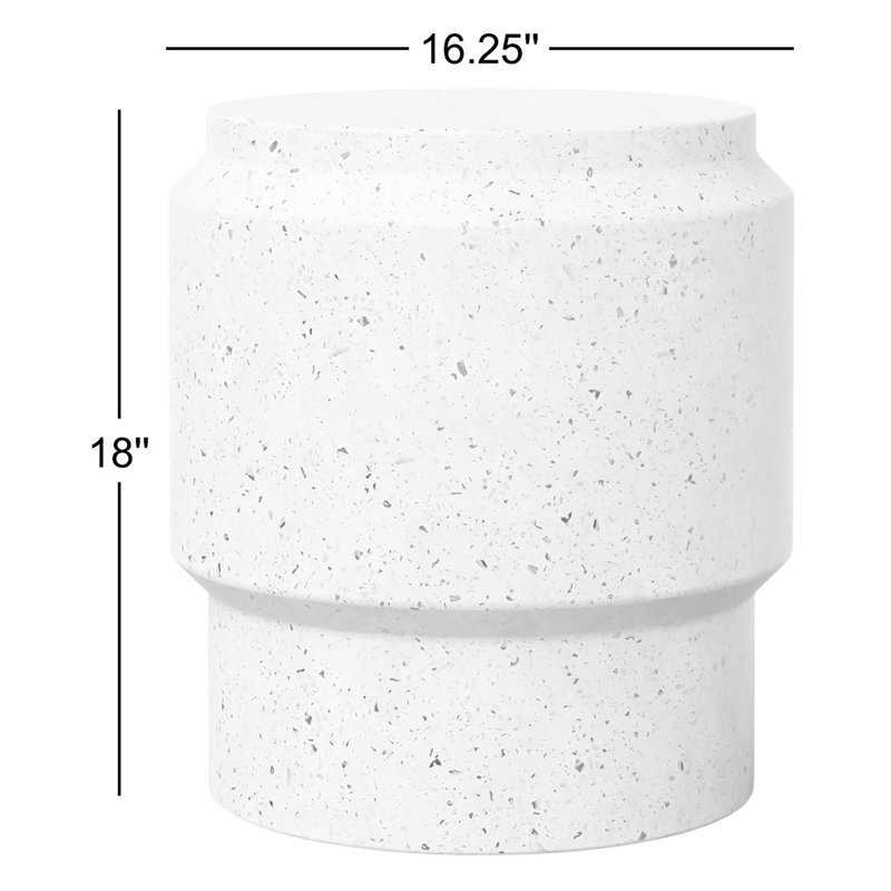 Cassis Accent Stool, Ivory Terrazo