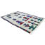Tapis blanc cassé / vert / bleu One-of-a-Kind 4 pi 7 po x 7 pi 5 po années 1980